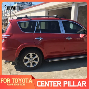 

For Toyota RAV4 RAV 4 2009 2010 2011 2012 2013 Stainless Steel Window Trim Center Pillars B+C Pillar Cover Trim Car Styling 8pcs