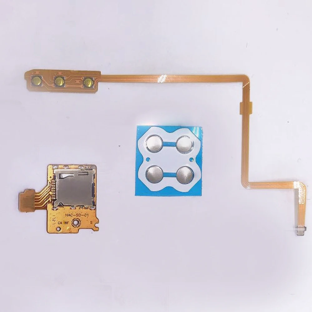 

Volume Flex Cable SD TF Card Slot Socket Board Metal Sticke Left Right ABXY Button Sticker Film for Switch NS Joycon