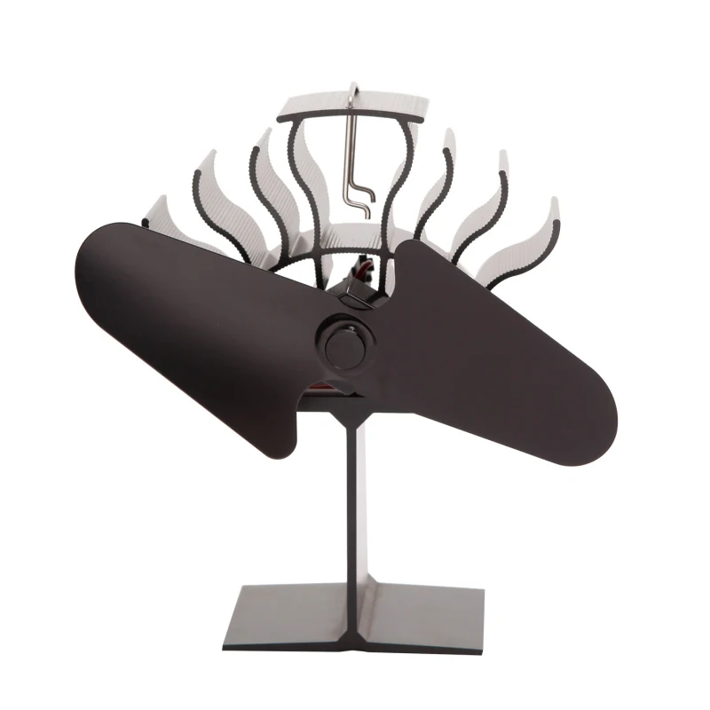 Черный камин с 4 лопастями вентилятор для тепловой плиты экологически чистый