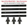 4pcs Black Rail Set