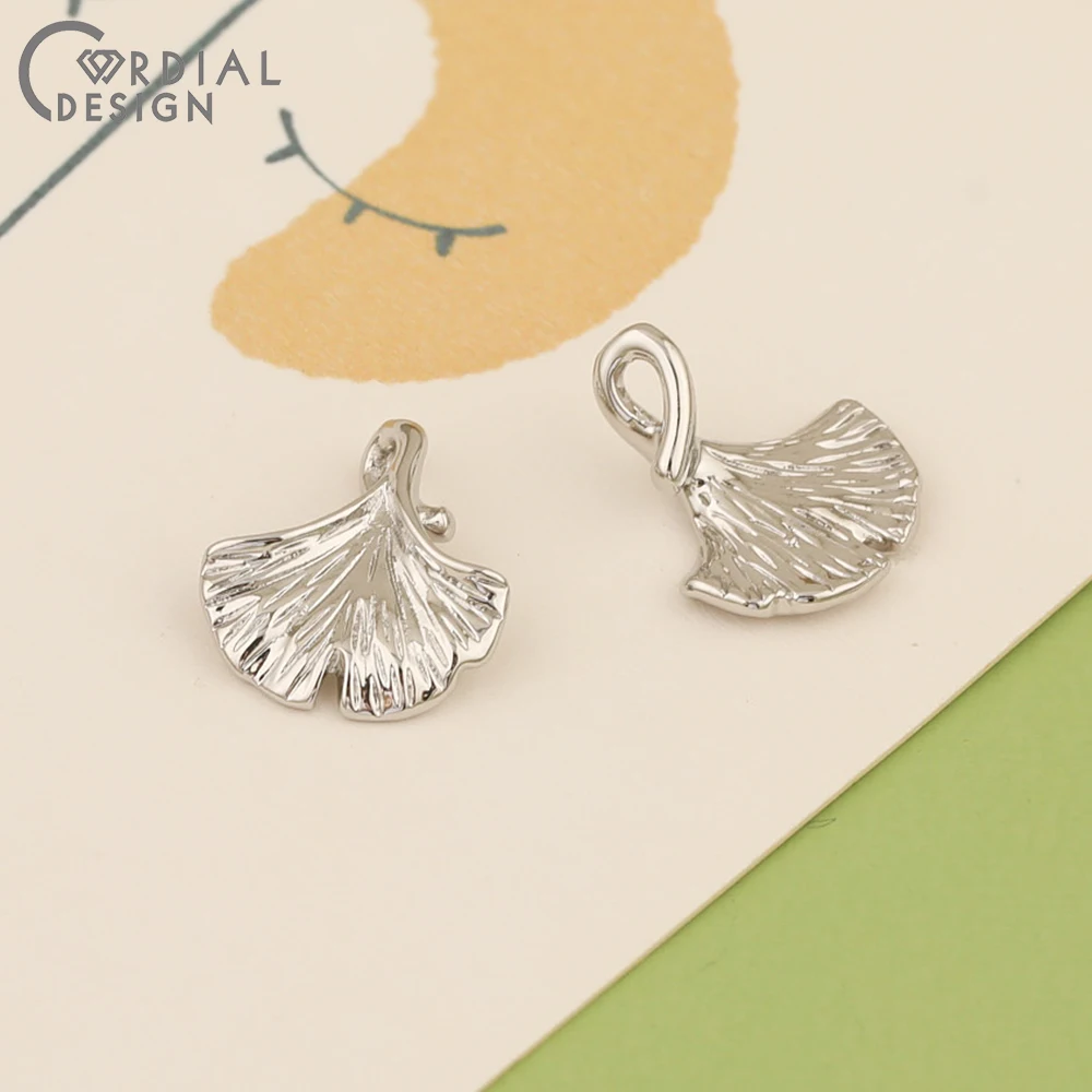 Cordial Design 100Pcs 14*16MM Earrings Pendant/Jewelry Accessories/DIY Making/Leaf Shape/Jewelry Findings & Components/Hand Made - cordial