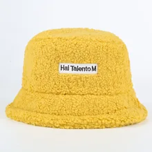 Зимняя шапка-ведро из искусственного меха для женщин и девушек, модная однотонная утолщенная мягкая теплая шапка для рыбалки, Женская плюшевая пушистая Панама