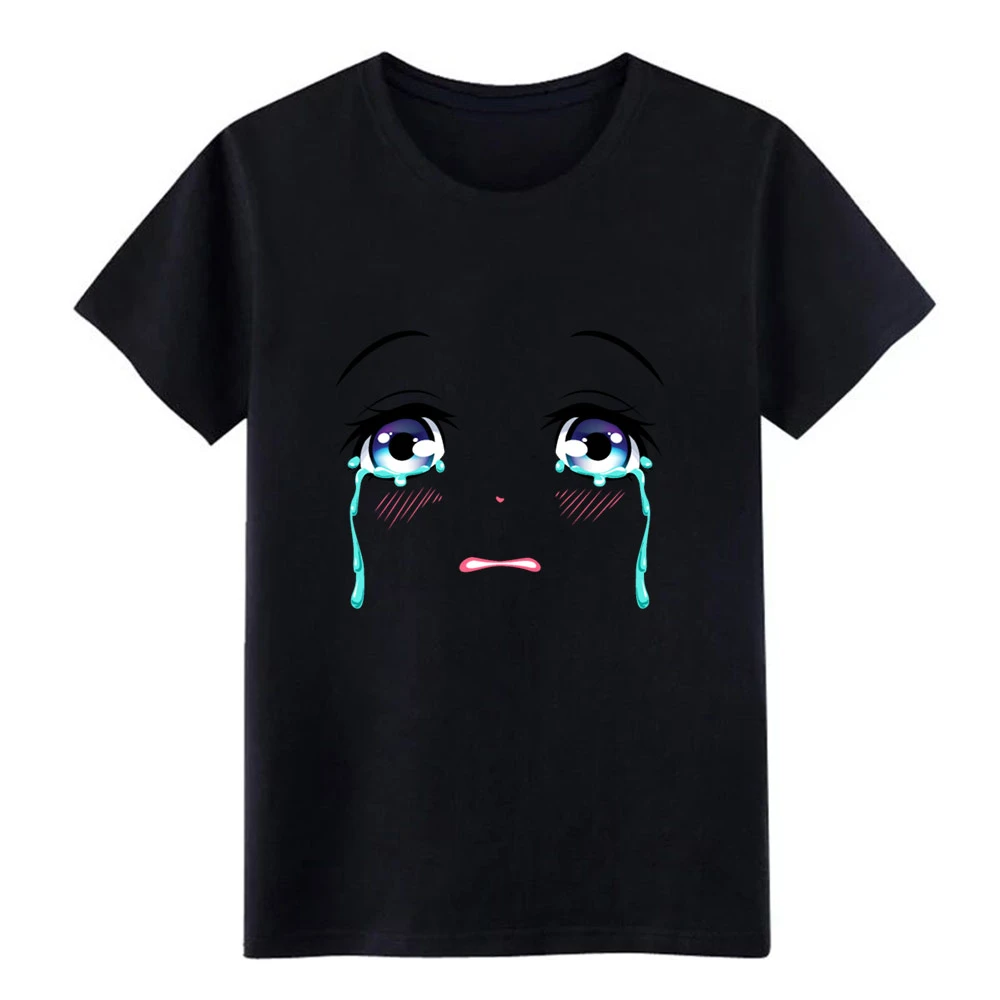 Llorando ojos de anime lágrimas triste emo llorón t camisa de los hombres  de diseño 100% de algodón O cuello carta Fitness camiseta con  letras|Camisetas| - AliExpress