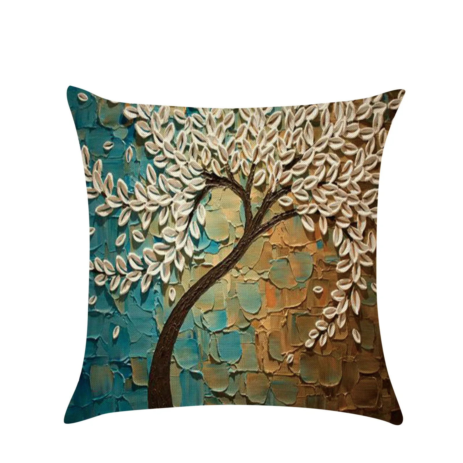 3D Vintage Flower Cotton Linen Pillow Case Waist Cushion Cover Bags Home Car Bedroom Sofa Decoration Cases#B40 |