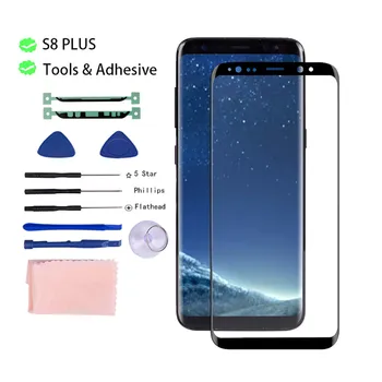

OLED Glass Repair Kit Compatible for Samsung Galaxy S8/S8 Plus Front Glass Screen Lens Cover Replacement Repair Kit 19Sep09