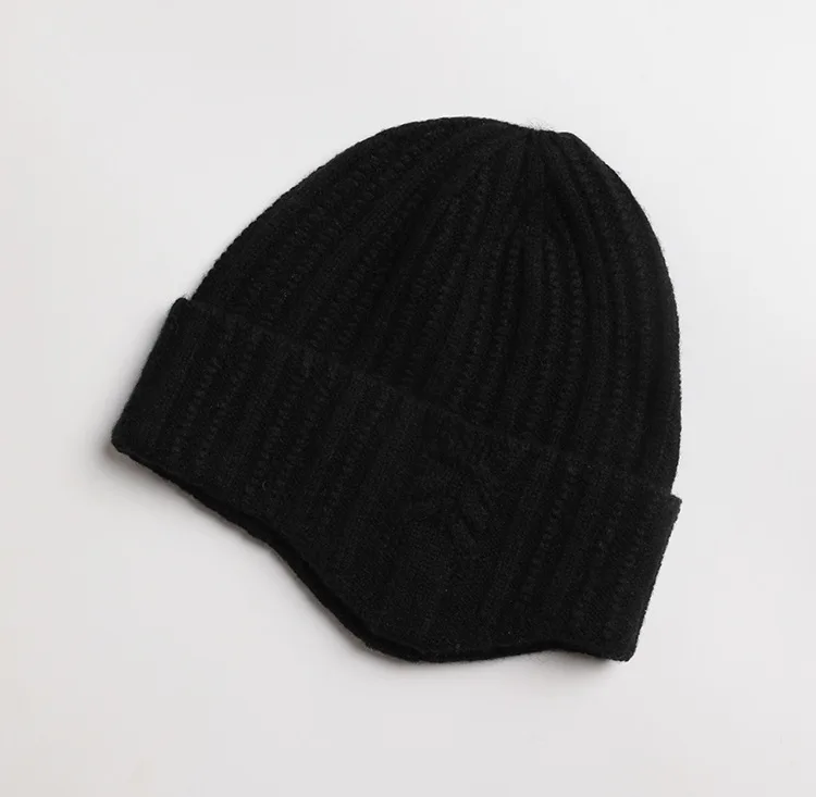 4 Naizaiga cashmere Striped knit design without dyed cashmere fashion warm knit earmuffs hat,SN270 - Цвет: 4