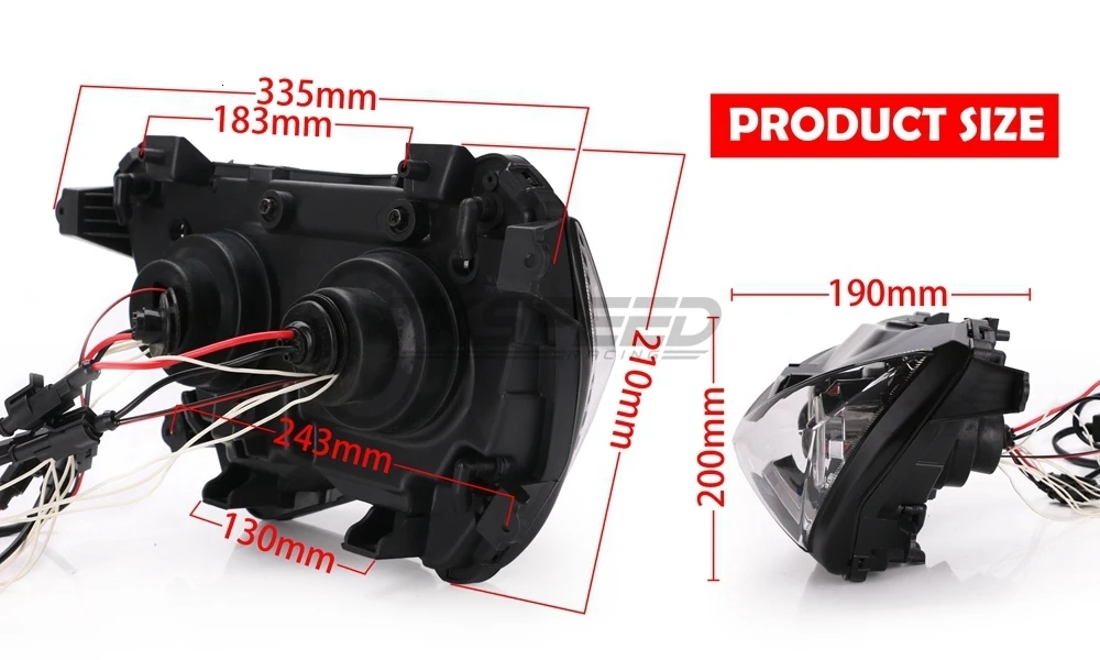 Halo Eye синий светильник HID проектор на заказ головной светильник в сборе для Kawasaki Z800 z250 2013