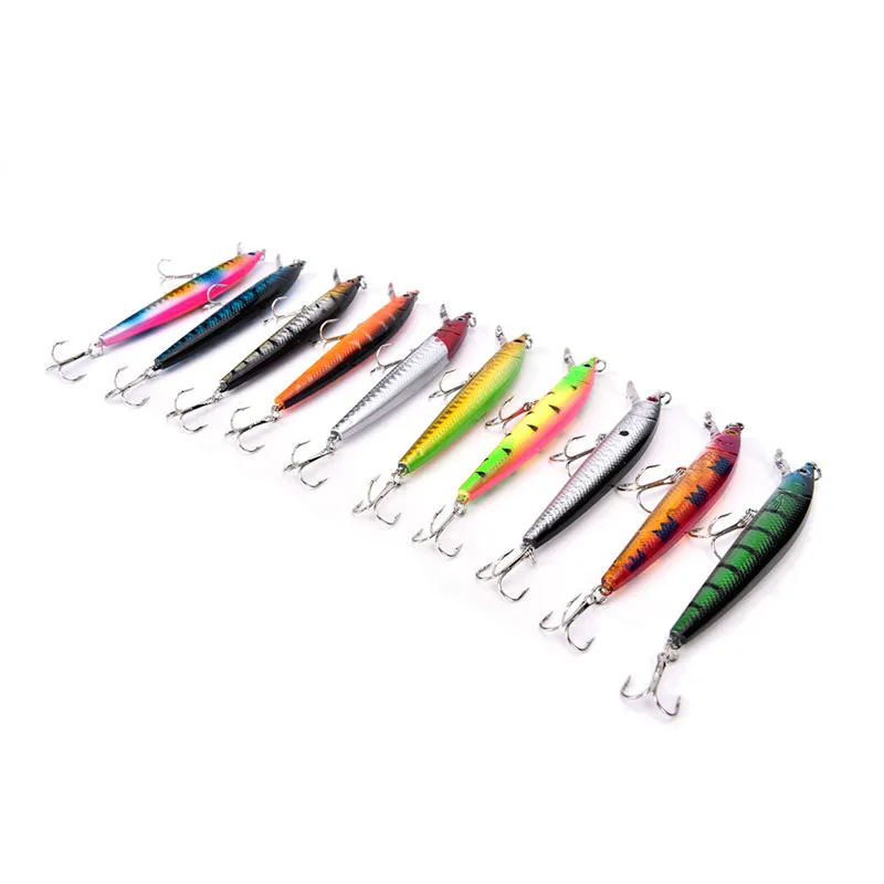 1 шт. 9 5 см рыболовные приманки для окуня дайвинга 0 5-1 м Crankbait Minnow тройные снасти