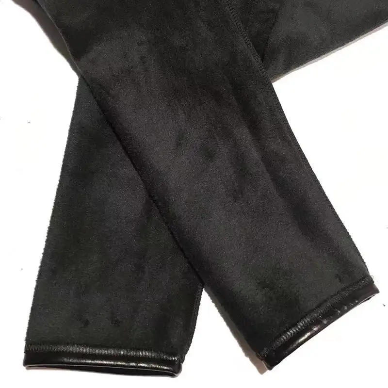 2022 Spring Faux Pu Leather Velvet Warm Seamless Leggings Push Up Women Sexy Legging Female Pants High Waist Sweatpants Clothing fabletics leggings