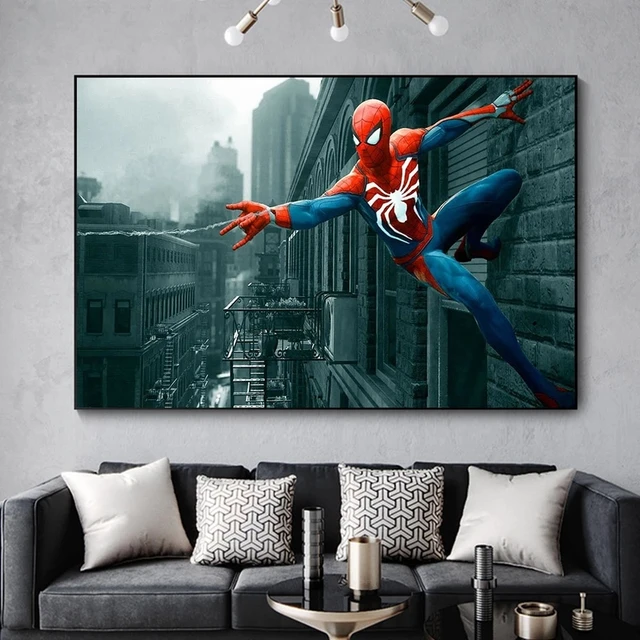 Quadro Homem Aranha Marvel Jogo Spider Man c/ Moldura A3