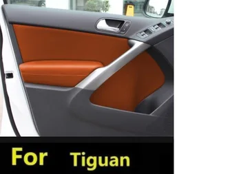 

For Volkswagen Tiguan Microfiber Leather Car Door Armrest Panel Protective Cover with Mount Fittings