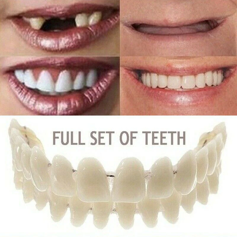 

Full Set Upper Lower Shade Dental Synthetic Resin False Fake Teeth Denture 28pcs Anti-whitening Fake Tooth Cover