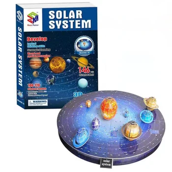 

3D Solar System Puzzle Set Planet Board Game 3D Paper DIY Jigsaw Early Learning Education Science Toy Birthday Gift For Children