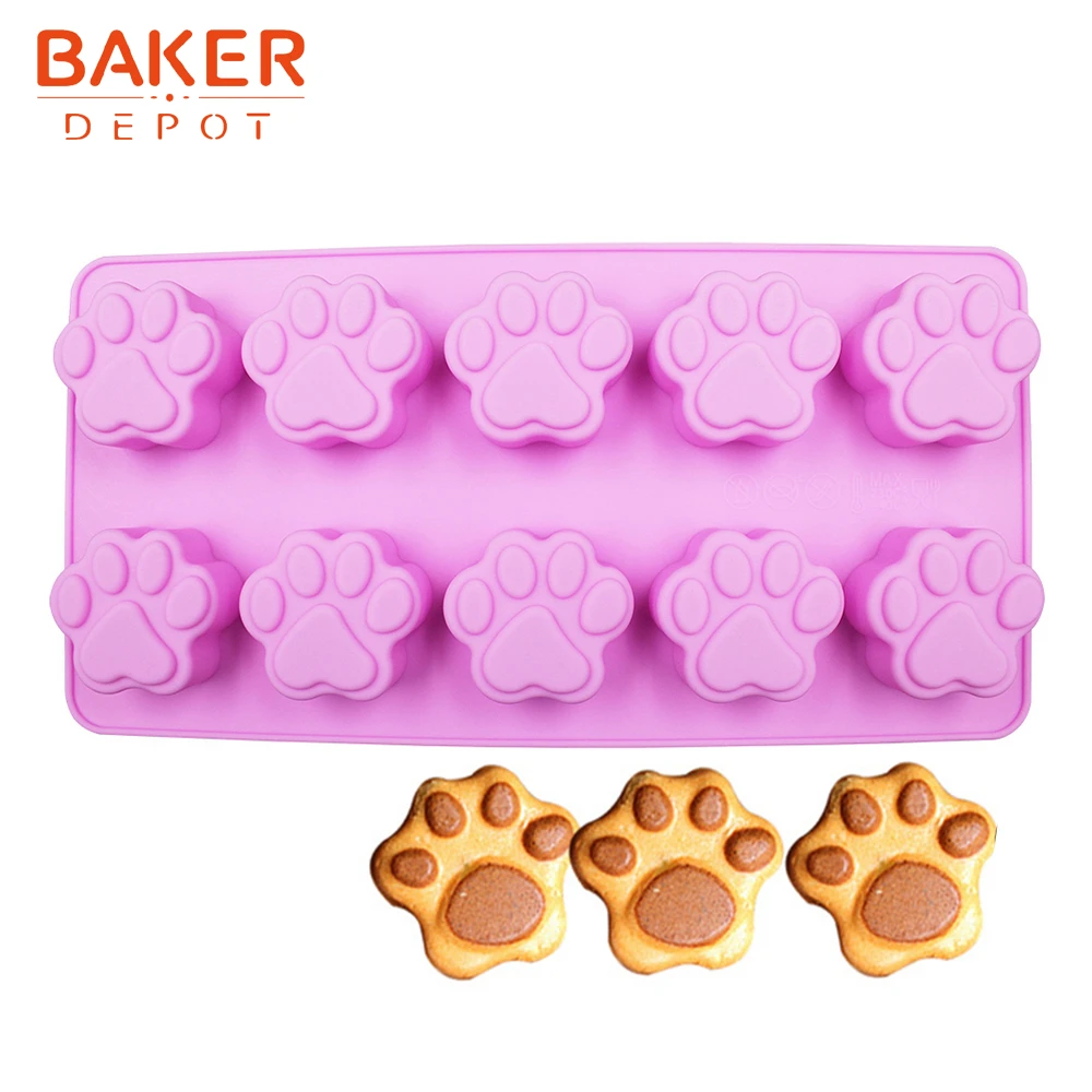 BAKER DEPOT мини клейкая Форма Сердце Силиконовые Шоколадные конфеты Желе Формы лапы печенье торт оборудование для выпечки DIY украшения торта - Цвет: CDSM-532