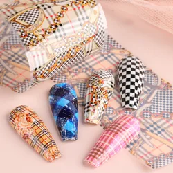 10Rolls/Box  Serpentine Leopard Print Nail Foils Animal Print Nail Art Transfer Sticker 4X50cm Slider Nail Decals DIY Manicuri