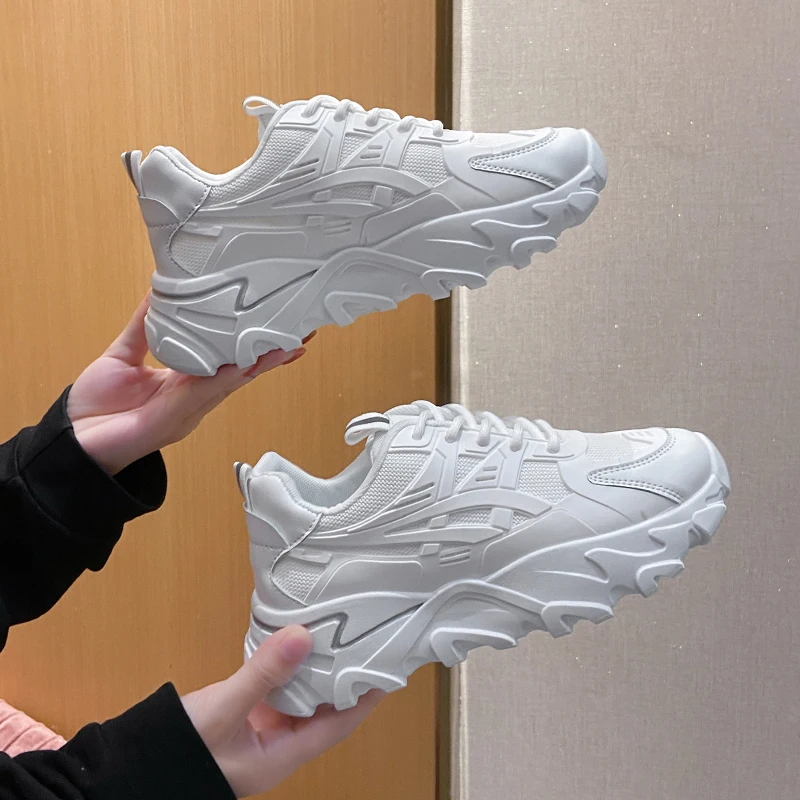 

Женские теннисные туфли на платформе, роскошные белые кроссовки с вулканизированной подошвой, 2021