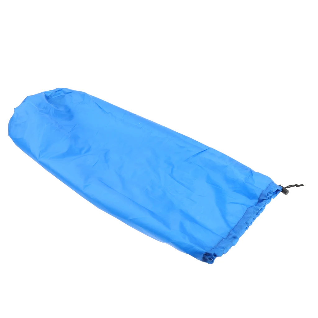 Lightweight Durable Drawstring Stuff Sack Sleeping Pad Mat Blanket Storage Bag for Outdoor Camping Blue/Grey