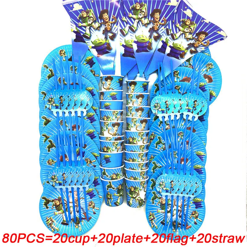Вечерние Товары для детей 10 20 человек Disney Toy Story с днем рождения вечерние