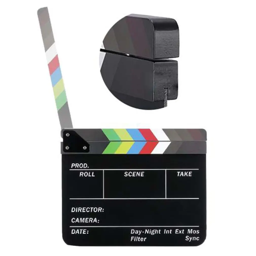 Director Video Scene Clapperboard Clapper Board Erase Director TV Movie Film Action Slate Clap Handmade Cut Prop