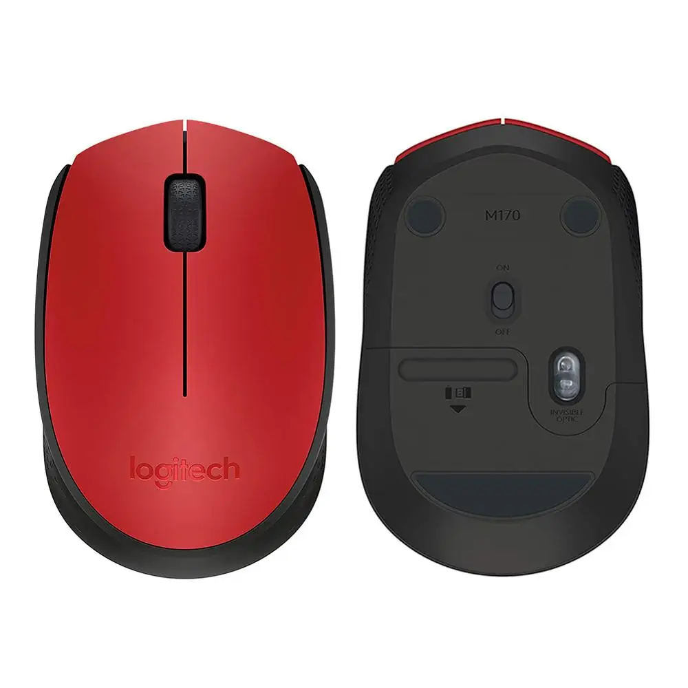 Мышь Logitech M170 с нано приемником 2 4 ГГц беспроводная 1000 DPI оптоэлектронная 3 кнопки