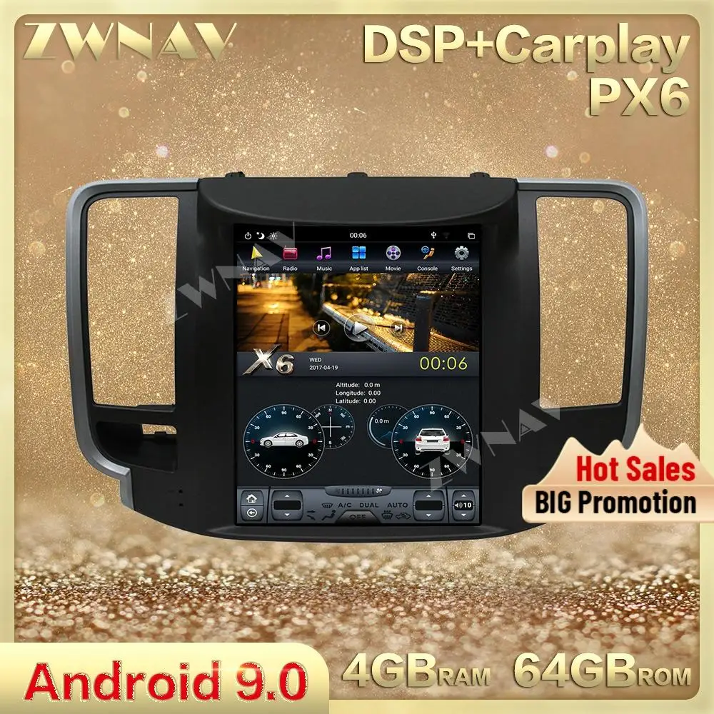 DSP Carplay вертикальный Tesla экран Android 9 0 Автомобильный мультимедийный плеер для NISSAN