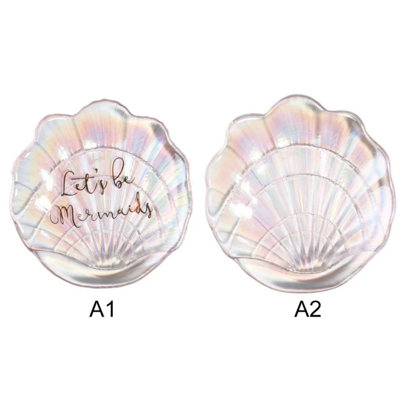 

Colorful Glass Tray Snack Shell Holder Manicure Craft Decoration Photography Props Jewelry Organizer
