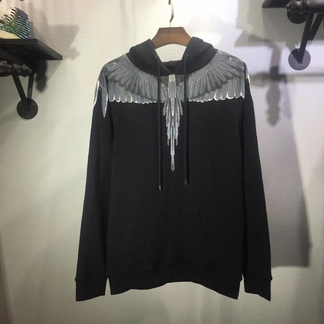 

19SS Marcelo burlon hoodies 1:1 top version EU size real tags high wing print MB sweatshirts men women marcelo burlon pullover