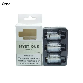 

3pcs/pack DisposableI Tank JOY Mystique Mesh Atomizer 3ml Subohm Tank 0.15ohm Mesh Coils Low Resistance top refillable 40-70w