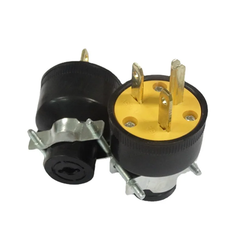 6-15P 15A NEMA US Locked Industry Plug Male Female Removable Power Converter Triprong Online Wiring Socket 6-15R New America