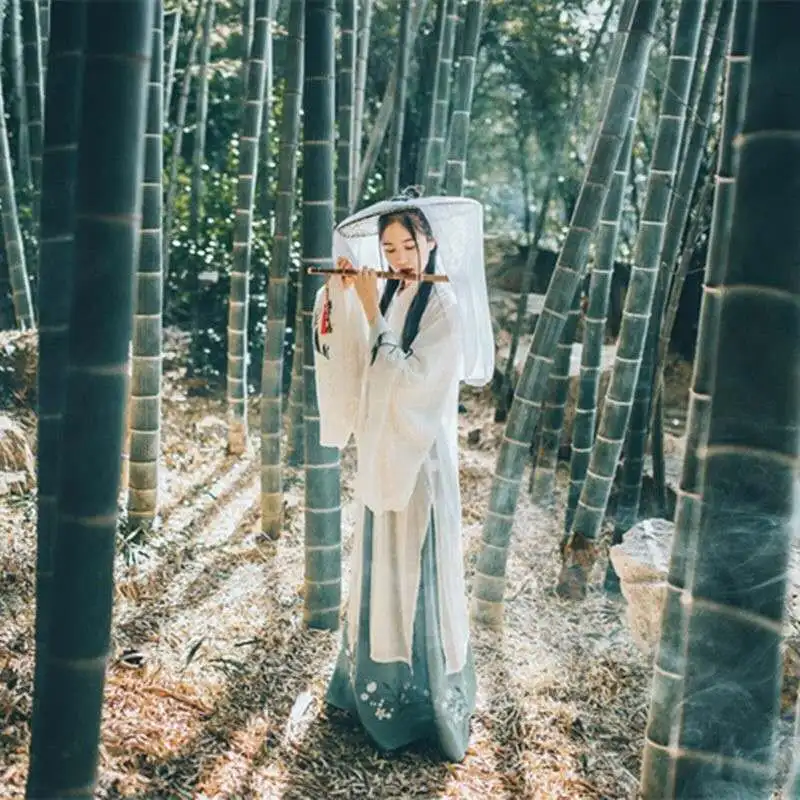 Hanfu Женский костюм династии Цин для китайского танца древнее традиционное