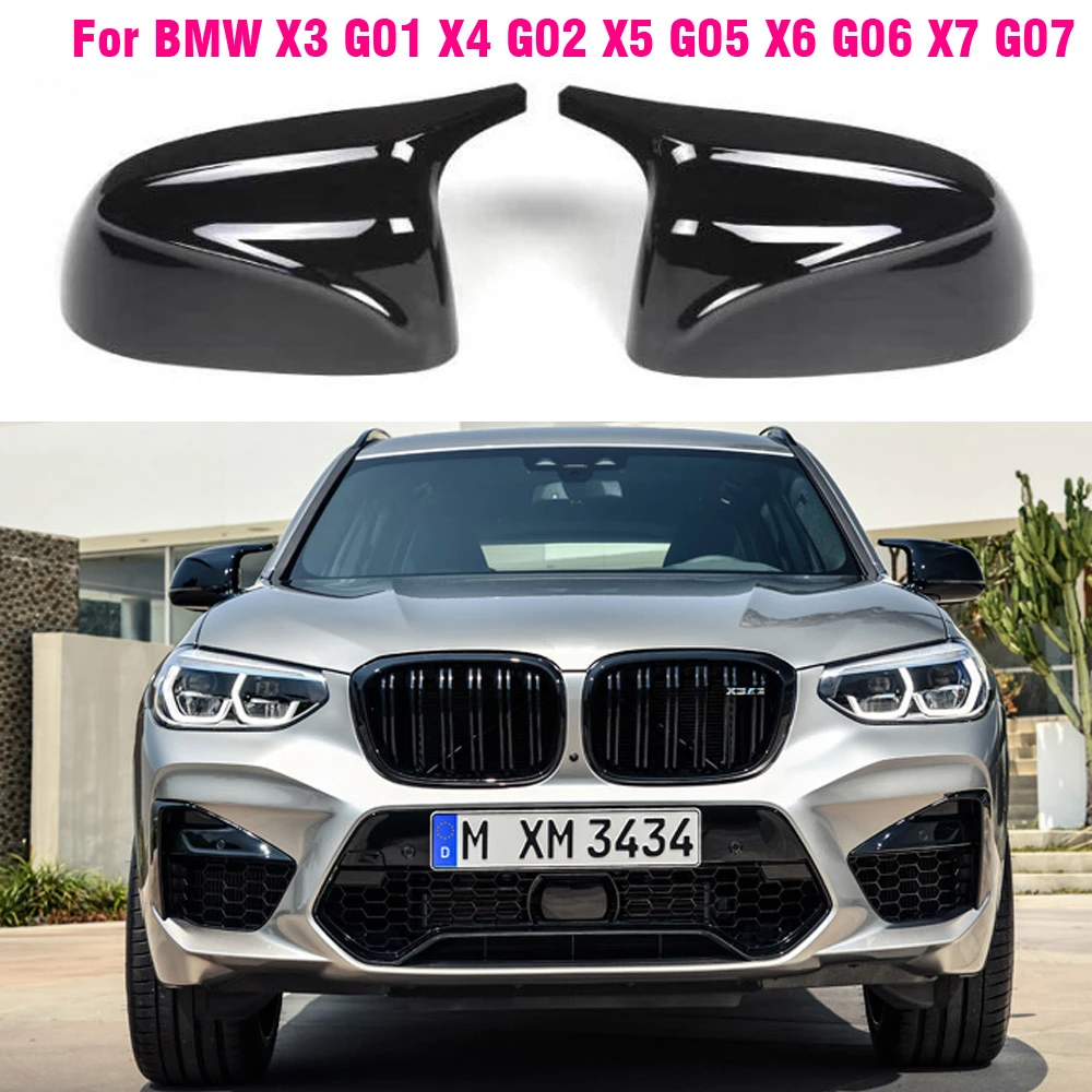 Rearview Mirror Covers For Bmw X3 G01 X4 G02 X5 G05 X6 G06 X7 G07 2018 2019  2020 M Style Abs Gloss Black - Mirror  Covers - AliExpress
