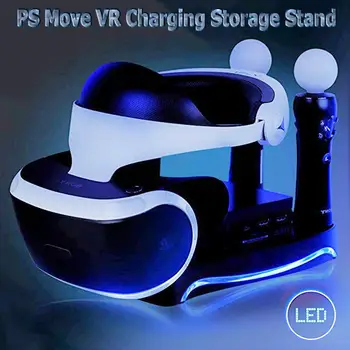 

PS4 PS Move VR Charging Storage Stand Second Generation 4 in 1 PSVR Headset CUH-ZVR2 2th Bracket for PS VR Move Showcase