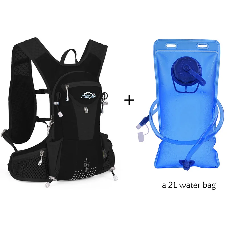 Водонепроницаемый рюкзак для верховой езды, рюкзак для альпинизма, кемпинга, бега, воды, сумка для складывания контейнера, сумки для гидратации воды - Цвет: black 1