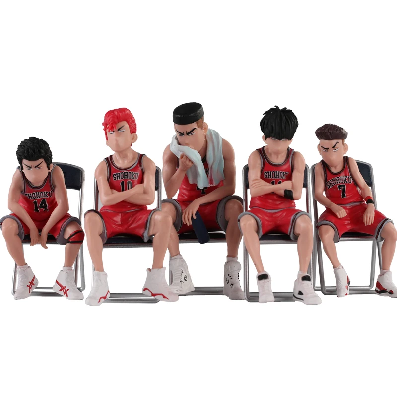 

SLAM DUNK Shohoku Sakuragi Hanamichi Rukawa Kaede Takenori Akagi Basketball Player Figures 5Pcs/set Christmas Gift
