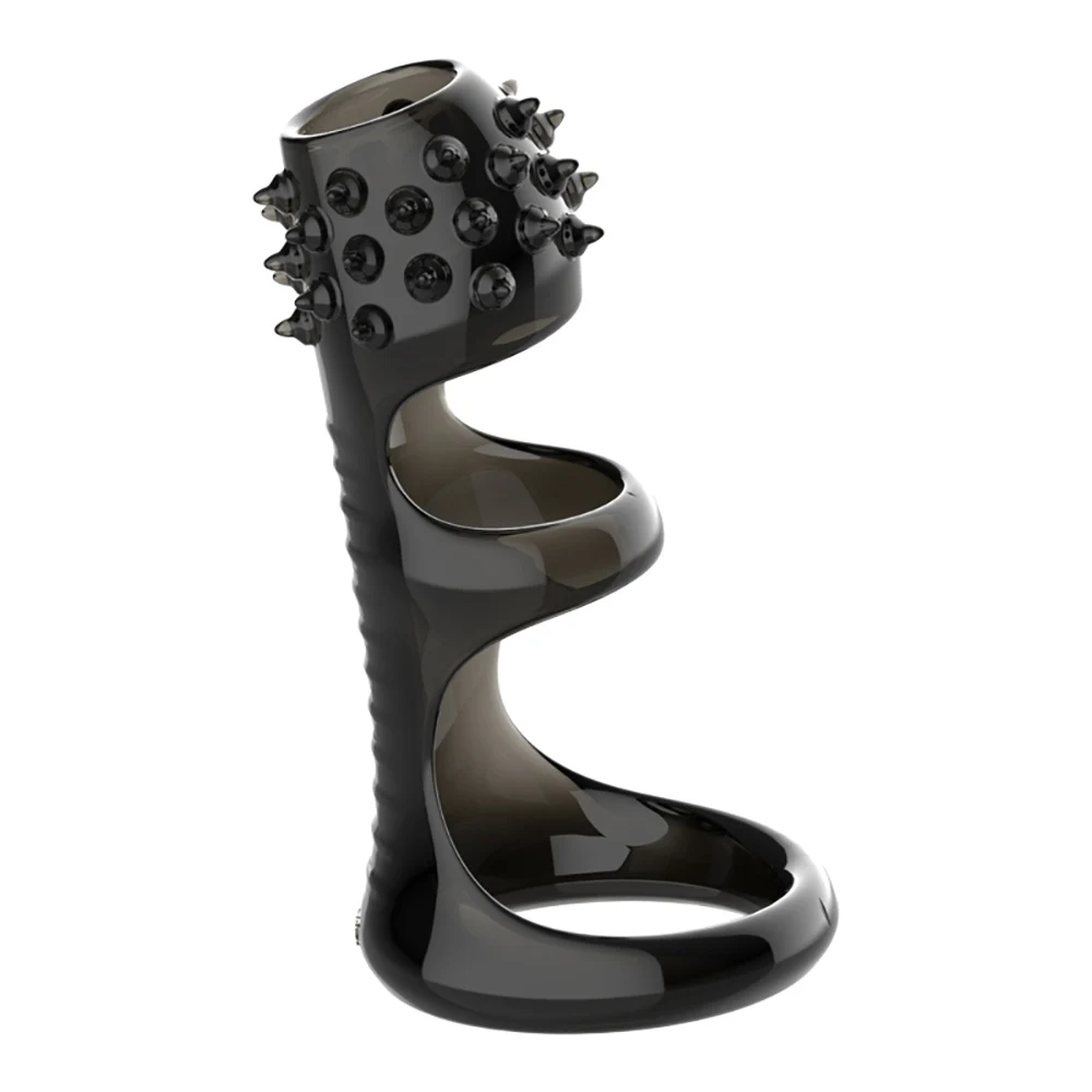 IKOKY meeste aeglustatud ejakulatsiooni masturbeerimine TPE rõngasvarrukaga sekslelud meestele erootiline korduvkasutatav kondoom_voghion.com