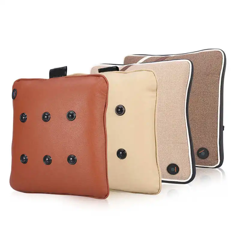 Car Travel Relaxation Massage Pillow Vibrator Neck Back Support Cushion Home Electric Therapy Cervical Shiatsu Massage Pillow