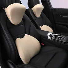 1 комплект красная хлопковая задняя подушка с эффектом памяти для автомобиля, подголовник для шеи, Ортопедическая подушка, здоровая подушка из пены, автомобильная милая девочка