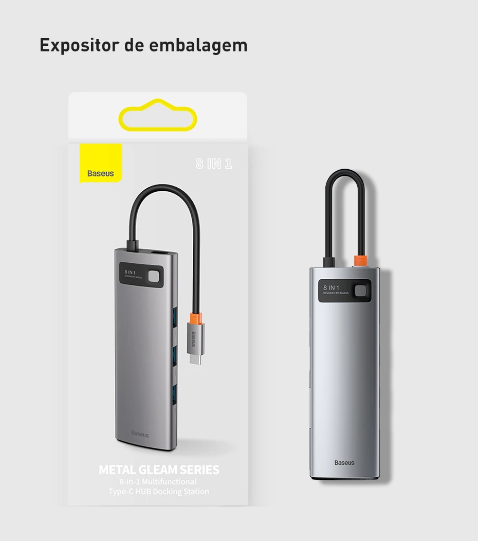 hdmi-compatível usb 3.0 adaptador 8 em 1