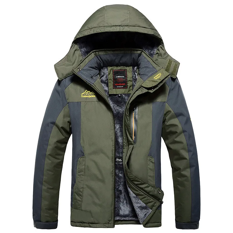 Billig Plus Größe 8XL 9XL Winter Fleece Militär Unten Jacke Mantel Männer Winddicht Wasserdicht Outwear Unten Parkas Windjacke Armee Regenmantel