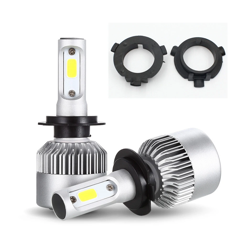 

H7 LED headlight for Hyundai Veloster i30 santa free with LED H7 Bulb Holder Adapter for KIA K4 K5 Sorento LED headlight