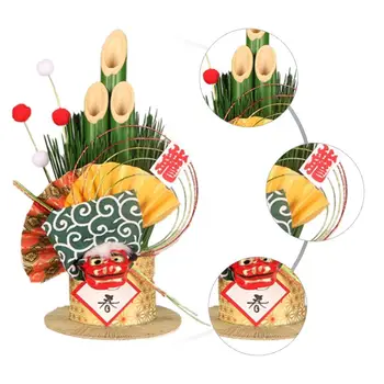 

New Year's Decoration Mini Pine Ornaments Bamboo and Pine-leaf Straw Ornament for Japan Home Decoration