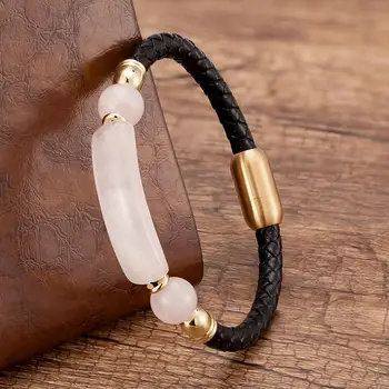 Alternative view of Kolade Natural Stone Genuine Leather Bracelet