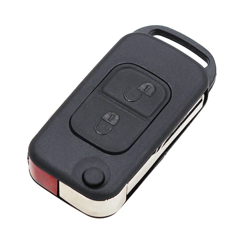 Складной флип 2 кнопки дистанционного ключа оболочки чехол HU39/HU64 Uncut лезвие для Mercedes Benz ML320 ML55 AMG C230 S500 E420 500SL C280