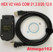 2020 popolar hex v2 obd2 scanner vagcom 20.4.2 vag com 20.12 para vw audi skoda assento atmega162 + 16v8 ft232rq