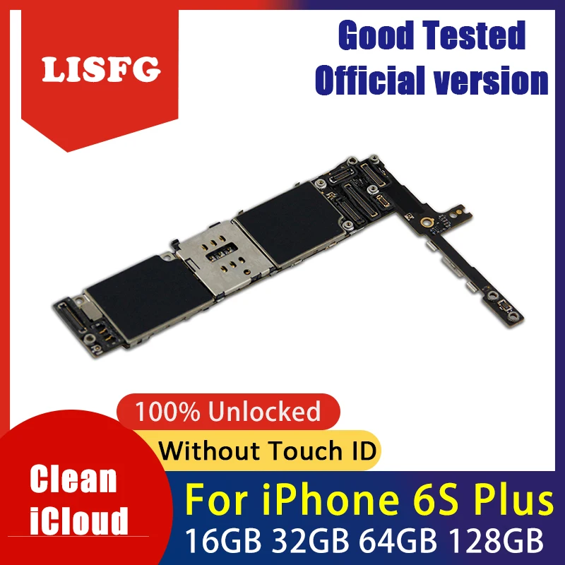 Хорошо протестированная Логическая плата для iPhone 6S плюс материнская плата с чипами 16 Гб/32 ГБ/64 Гб/128 ГБ для iPhone 6S плюс материнская плата бесплатно iCloud