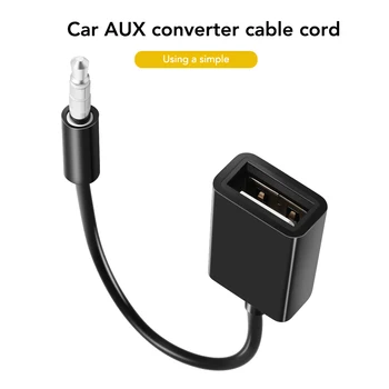 

3.5mm Jack to USB Converter Cable Car Accessories for peugeot 207 107 polo renault captur toyota aygo opel astra bmw f30