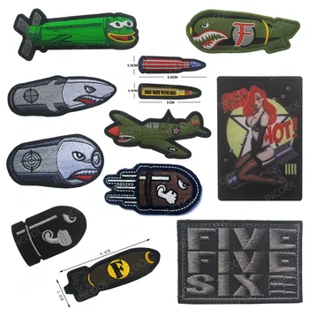 

USA American Flag Flying Bullet Funny Embroidered Patches Tactical Military Patch Combat Bullets Rubber Embroidery Badges