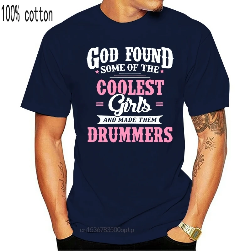 2019 New Fashion Men Hip Hop Print Coolest Girls Become A Drummers Funny Gift T Shirt Casual Clothing | Женская одежда