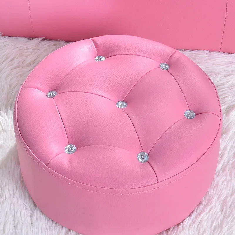 Children Sofa Korean Style Crown Pull Buckle Combination Footstool