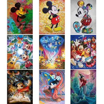 

5D DIY Full Drill Diamond Painting Cross Stitch Cartoon Mouse Mickey Diamond Embroidery Mosaic Kit Needlework Home Gift For Kids